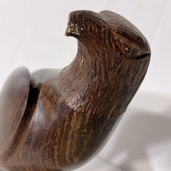 Vintage Handcrafted Hand Carved Wooden Bird Sculpture - Picture 3 of 10